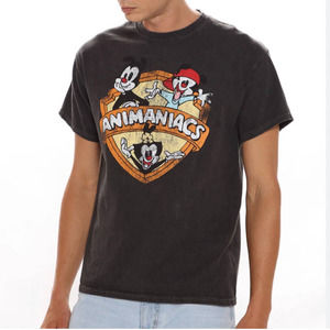 Animaniacs Vintage Wash Men's Short Sleeve T-Shirt in Black